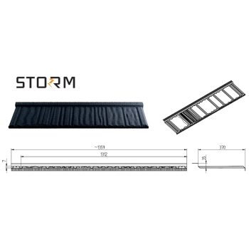 Storm - pokrycie dachowe z kruszywem skalnym kolor ciemny brąz Bronzite